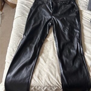 Gap women’s high waisted faux leather trousers